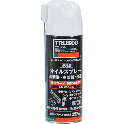 TRUSCO オイルスプレ 高潤滑・高防錆・浸透 420ml OSS-420（662